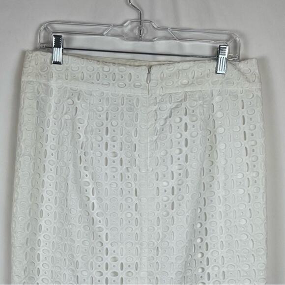 Banana Republic White 100% Cotton Embroidered Lace‎ Cottage Skirt NWOT Size 10 - Picture 5 of 11